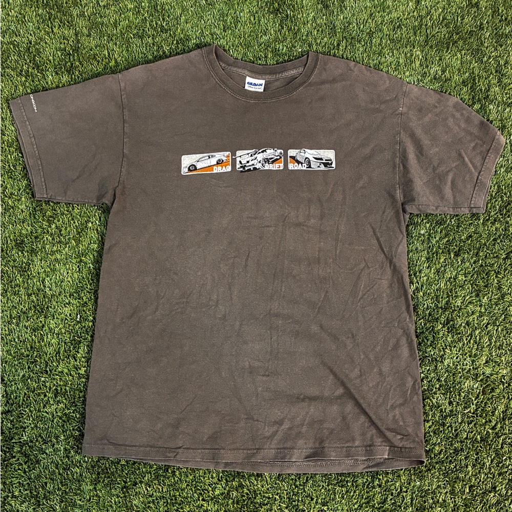 Gildan Dark Brown Car Graphic Tee